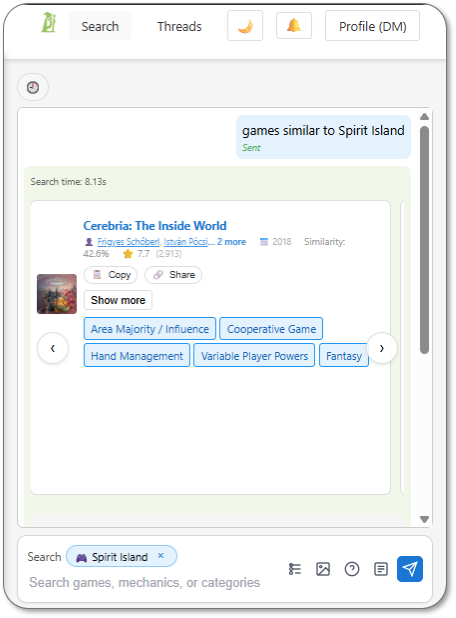 Diagram showing how to start with a game and get recommendation results